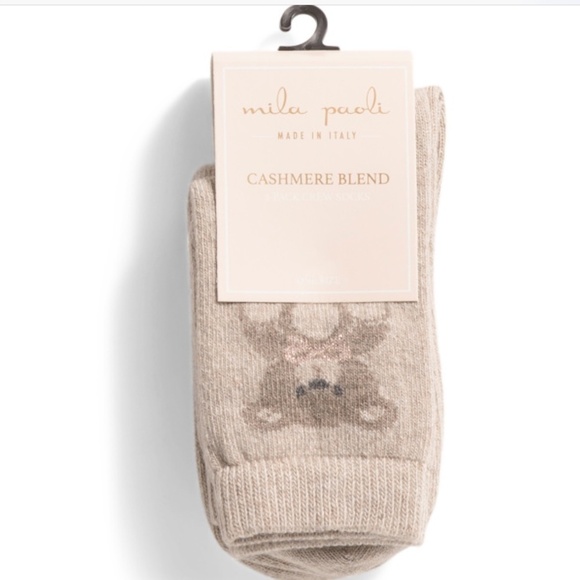 NWT Made in Italy Wool Cashmere Blend 2pk Socks New with tag - Picture 1 of 3